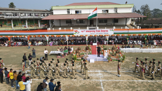 Ceremonial function of 74th Republic Day was held at DSA, Karimganj